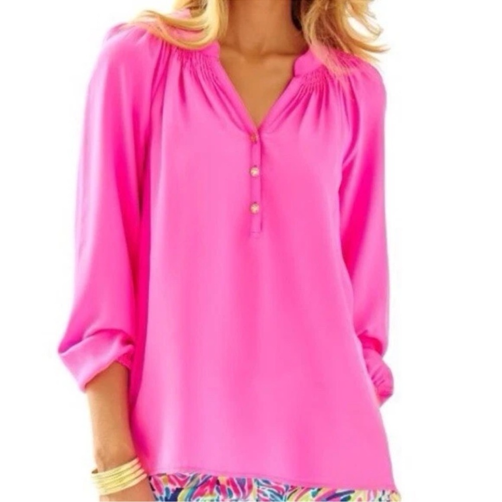 Lilly Pulitzer Bright Pink Blouse